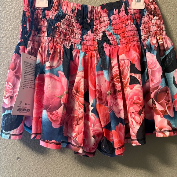 lululemon athletica Dresses & Skirts - lululemon athletica Pink Navy Floral Smocked Circle Skirt